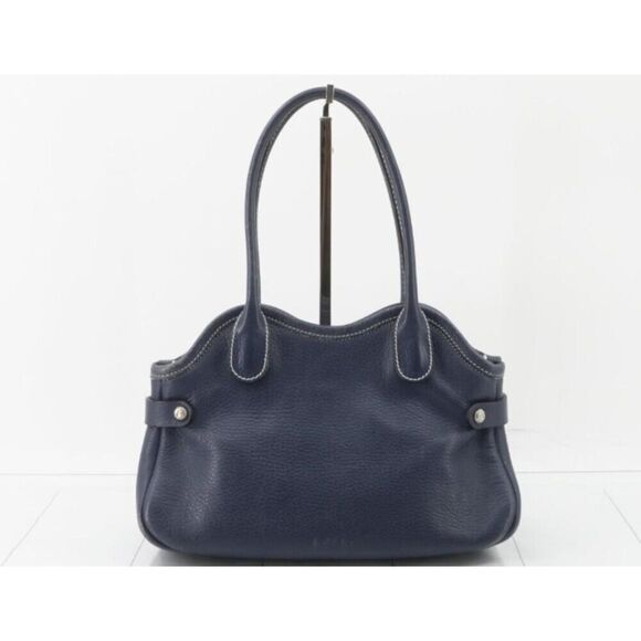 Salvatore Ferragamo Blue Leather Handbag - Picture 1 of 9